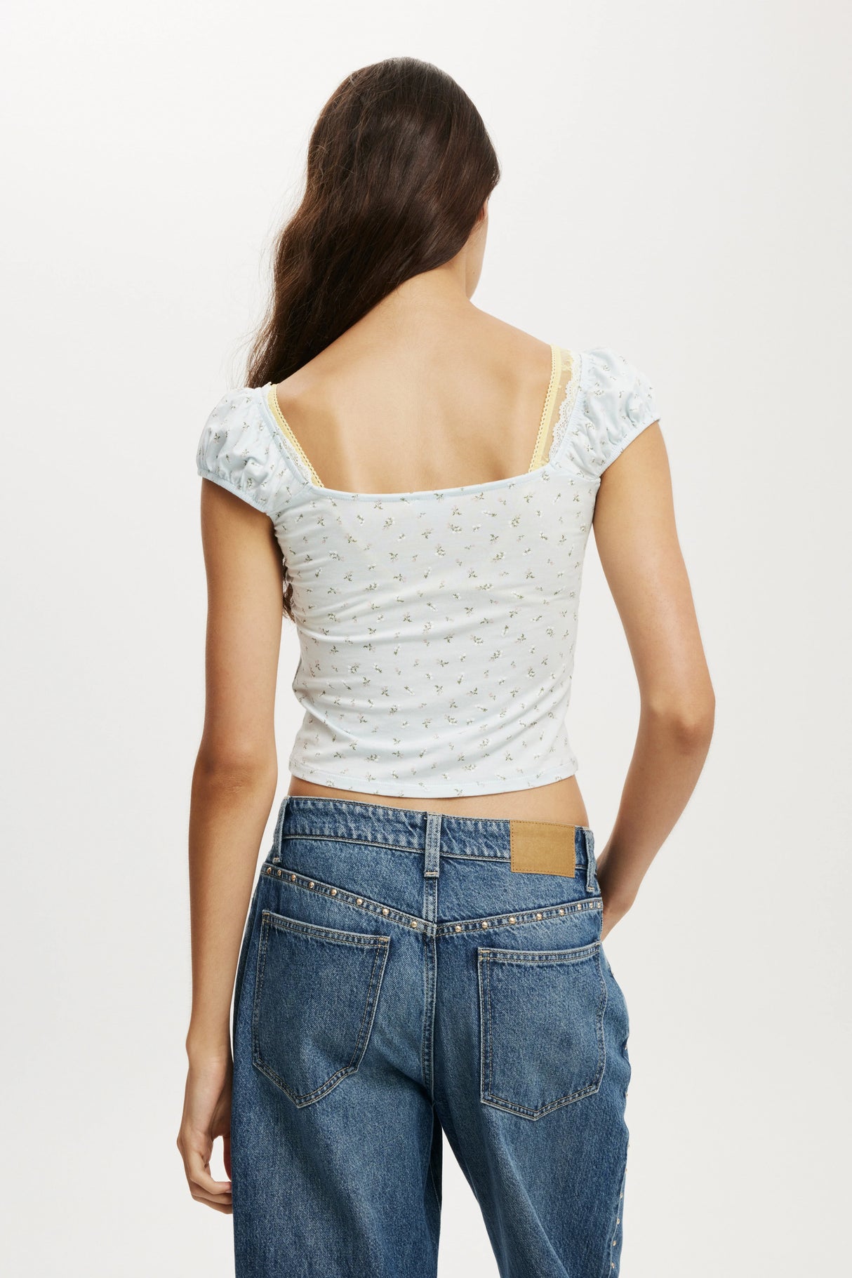Cotton On Women's Annie Lace Tee - Sophia Ditsy Seamist