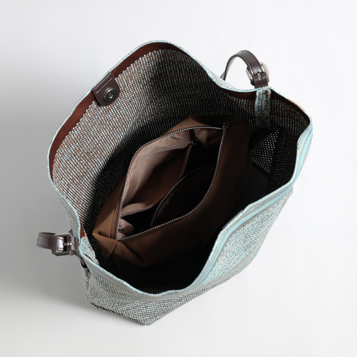 Woven Textile Hobo Shoulder Bag - Sage