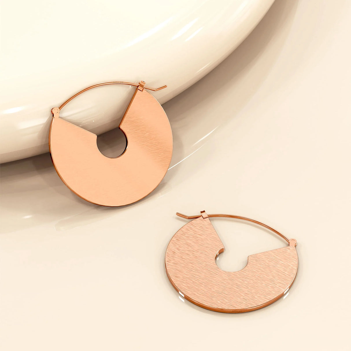 Bullion Gold Grande Rose Gold Hoop Earrings
