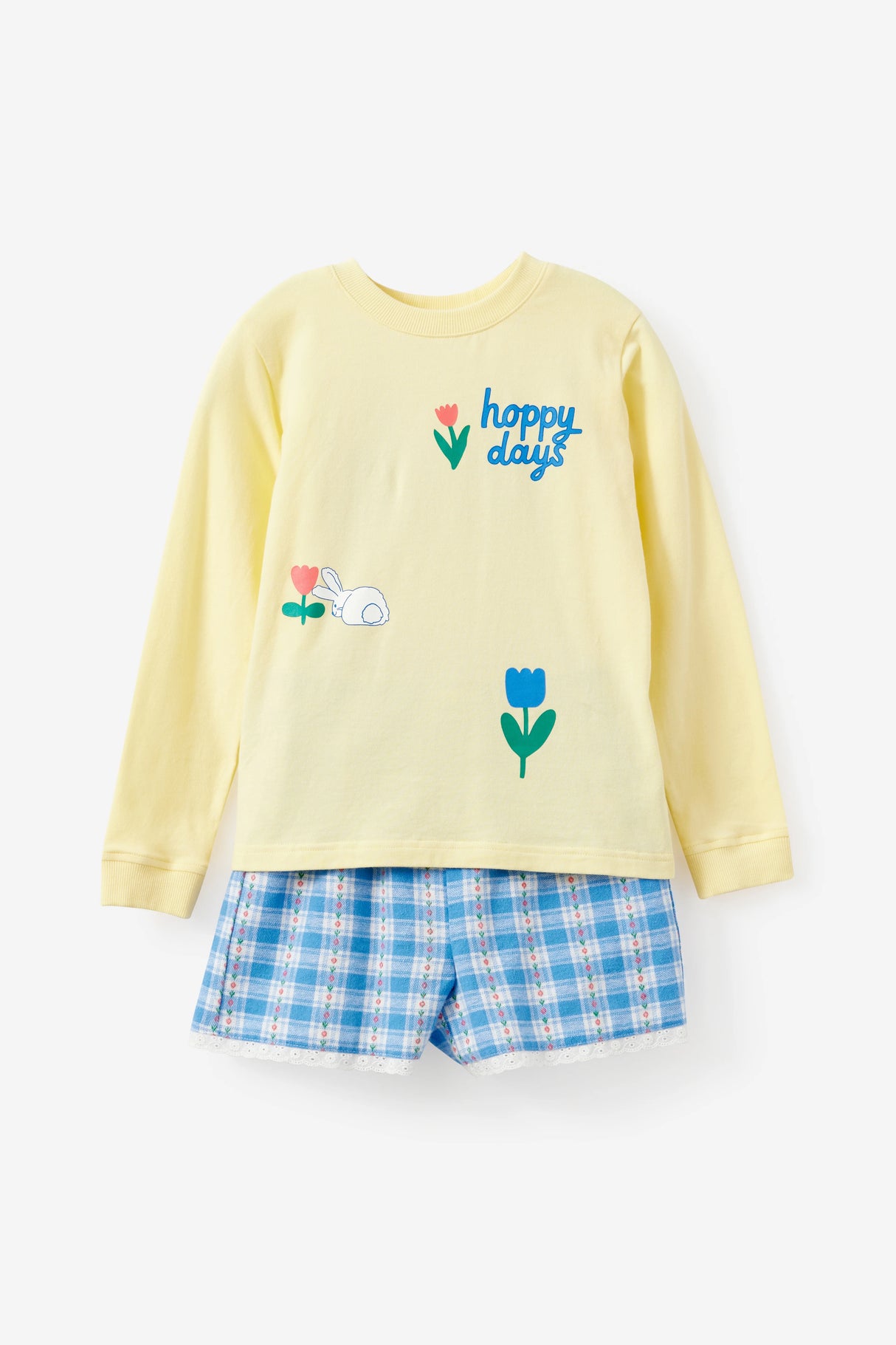 Cotton On Kids Sweet Bunny Long Short Pj Set - Baby Yellow/Hoppy Days
