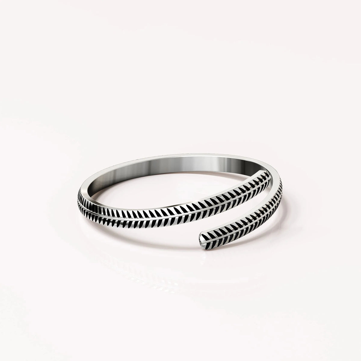 Solid 925 Sterling Silver Double Fern Ring