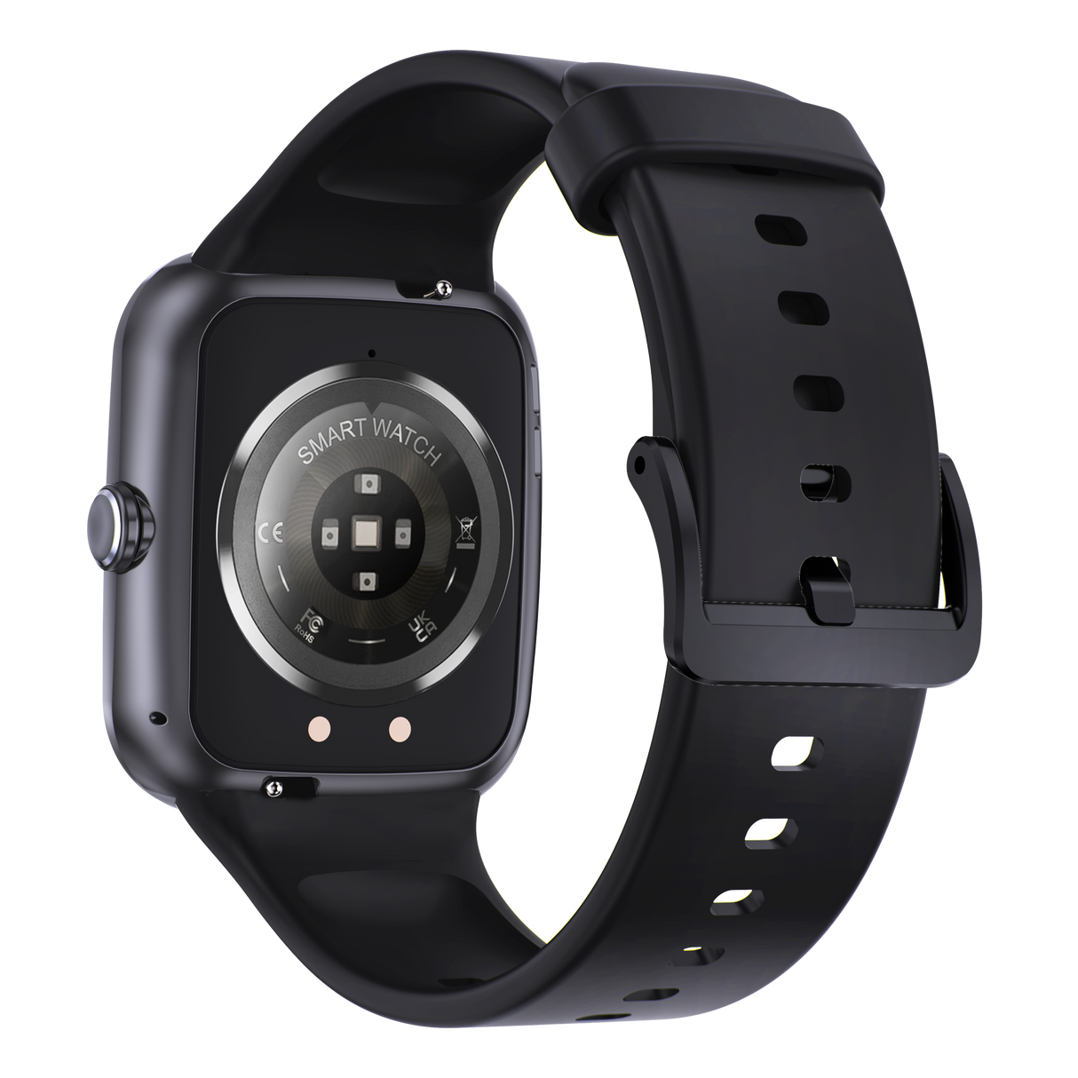 Bluetooth Smart Watch 1.96" TFT Touch Screen Temperature Heart Rate Blood Pressure BT 5.0 - Black