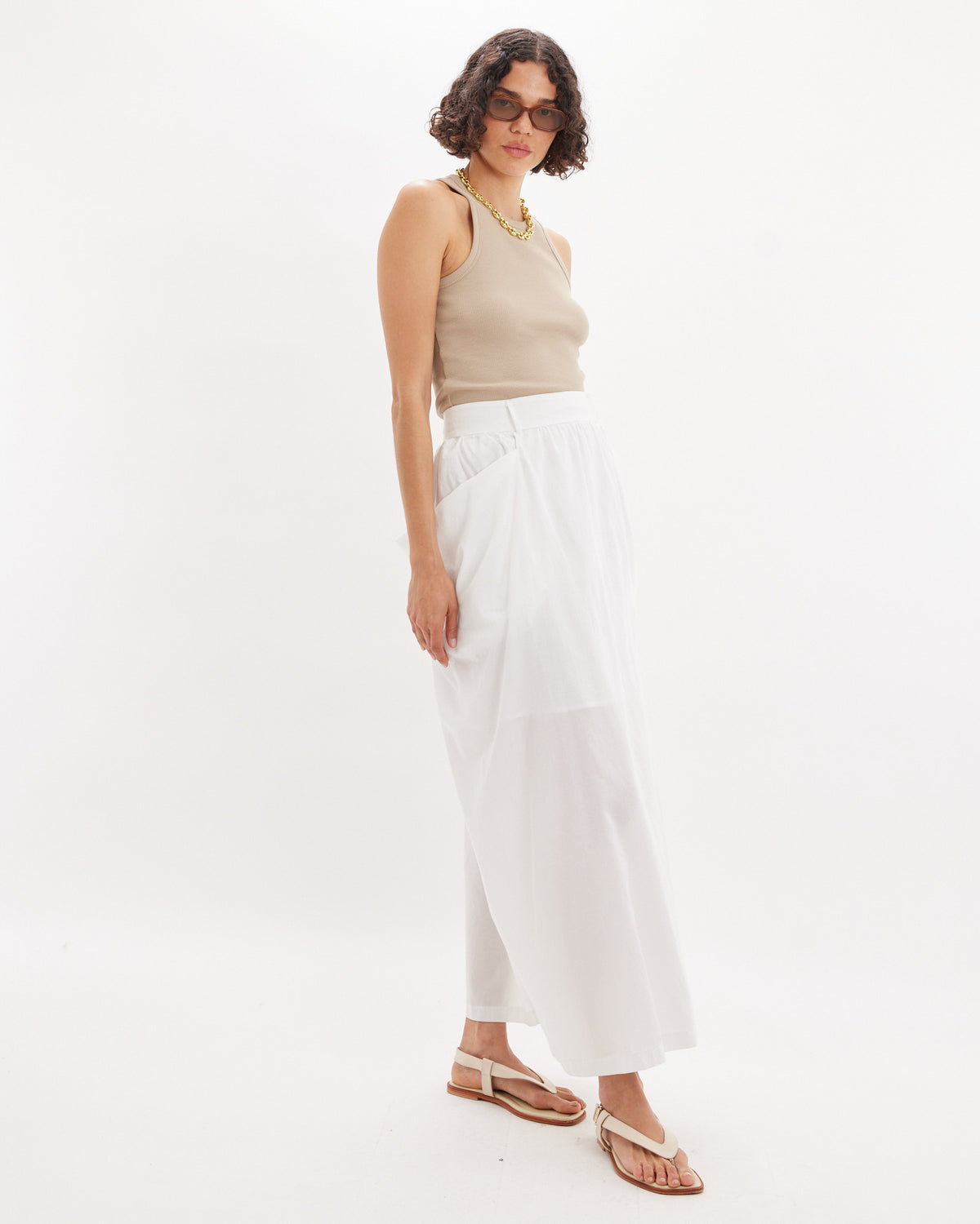 Amelius Nora Pocket Maxi Skirt - White