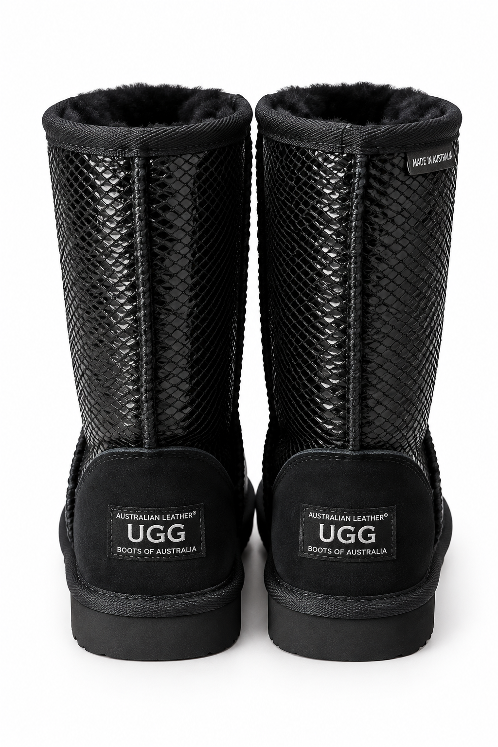 Australian Leather Ugg Classic Short Snake Skin - Black - AU6