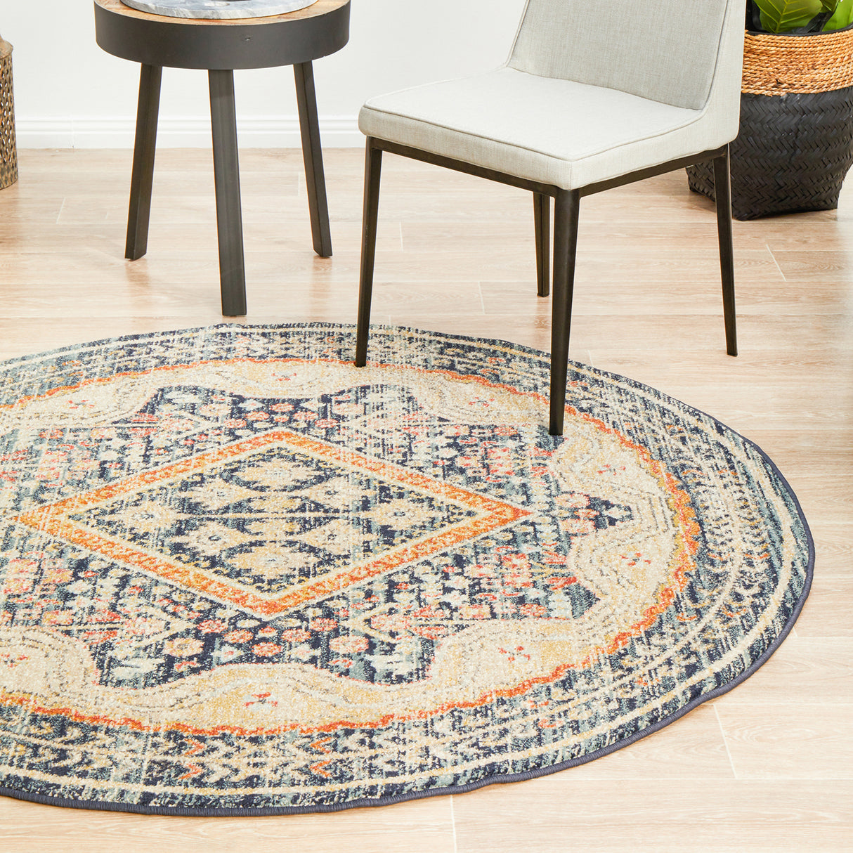 Legacy 863 Navy Round Rug