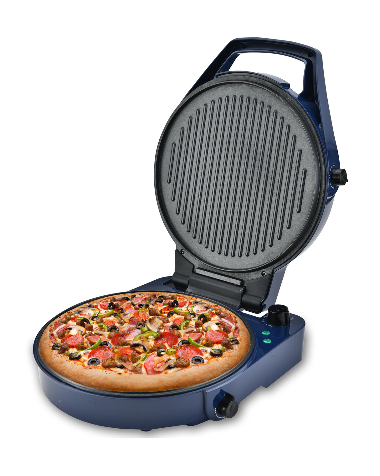 TODO 1800W Electric Pizza Maker Pizza Oven Dual Temperature Control Flat Grill - Blue