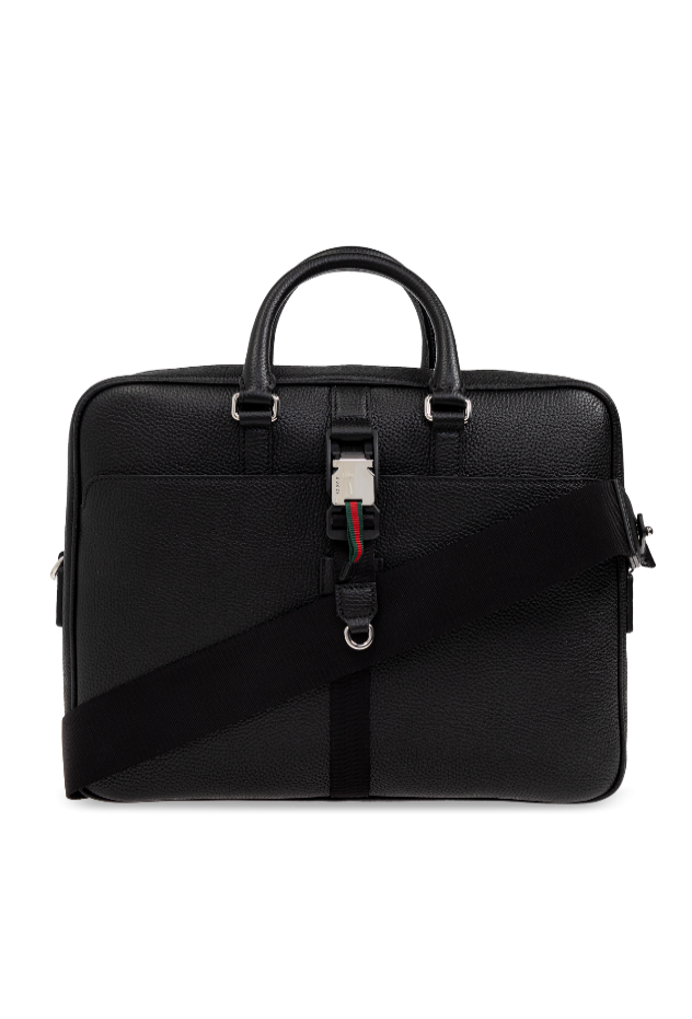 Gucci Leather Briefcase - Black