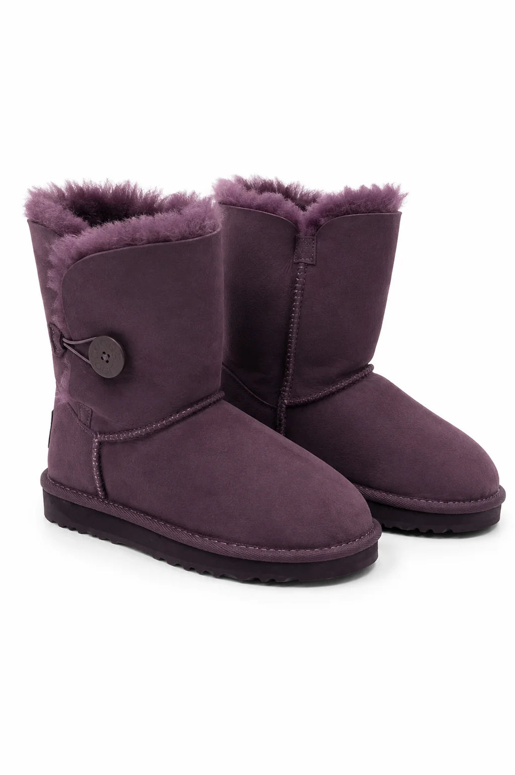 Australian Leather Ugg 1Button Leather - Purple - AU4