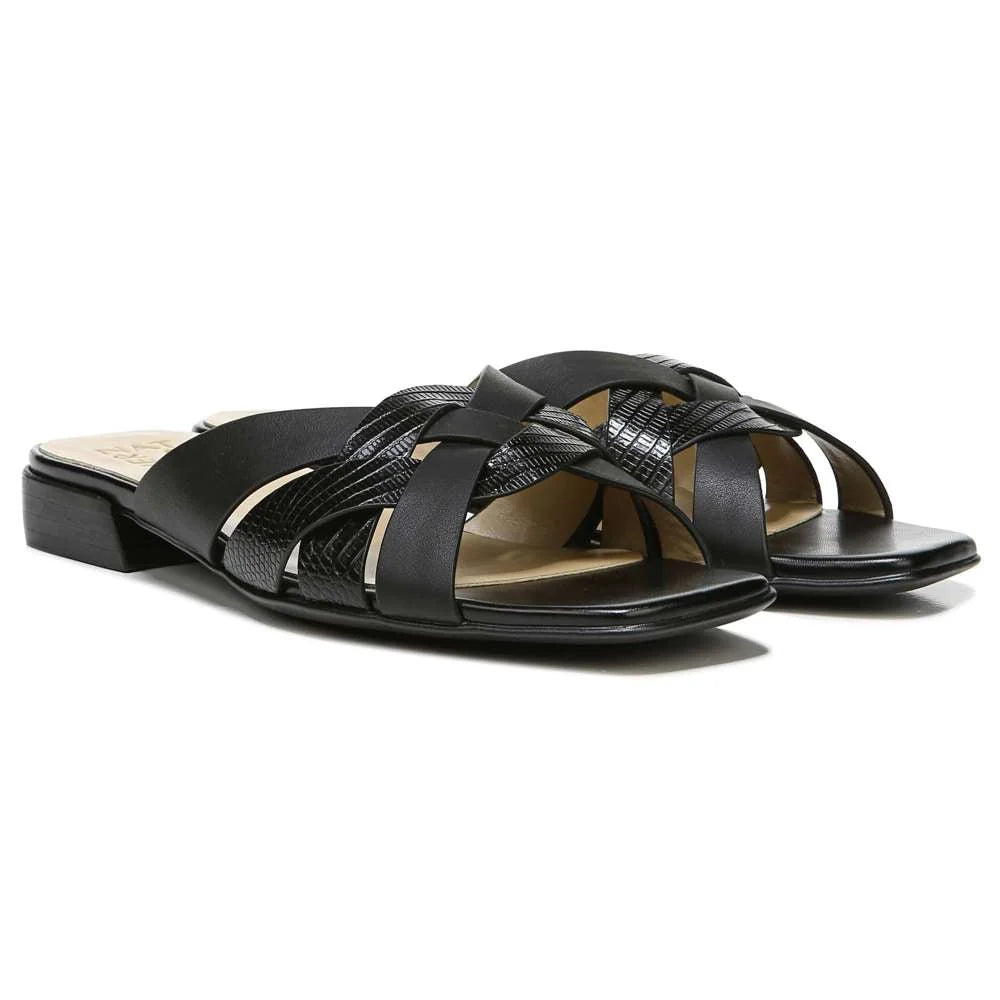 Naturalizer Ashford Slide - Black Lizard/Leather