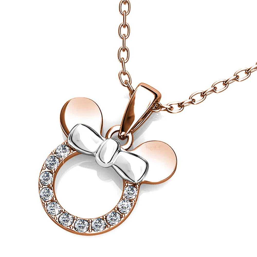 Krystal Couture Minnie Mouse Necklace Embellished with SWAROVSKI Crystals