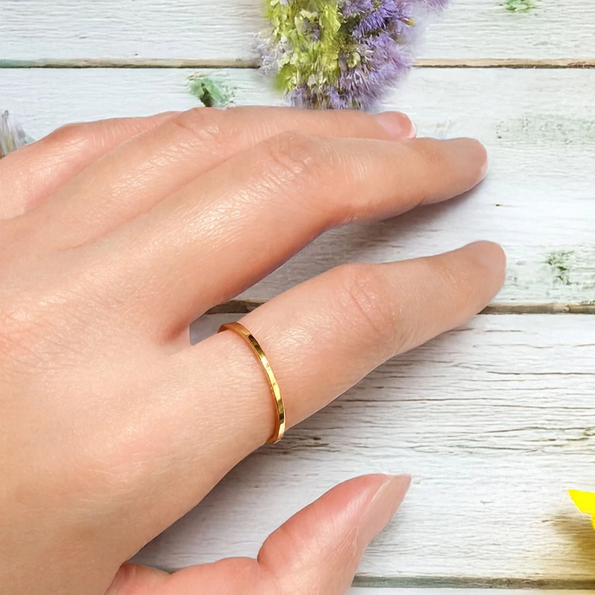 Bullion Gold Gold Simplicity Slim Ring