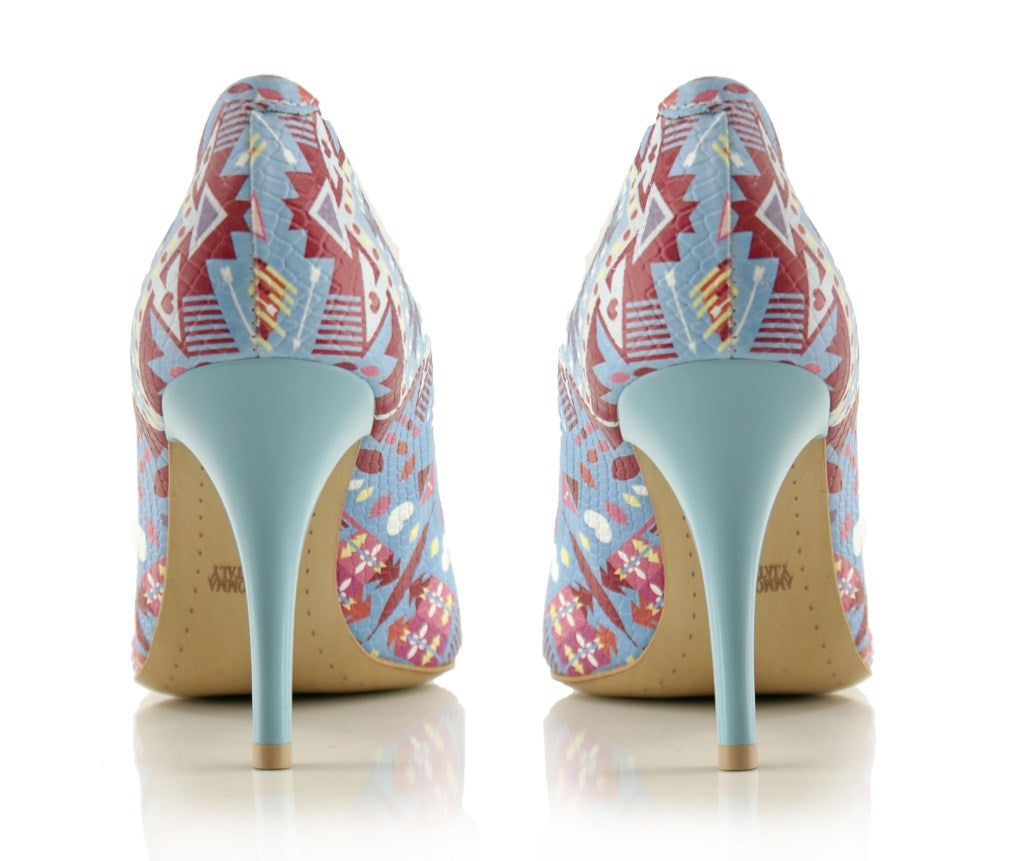 Bosccolo Womens Spike Heels 2169 - Marco Polo/Multi Blue