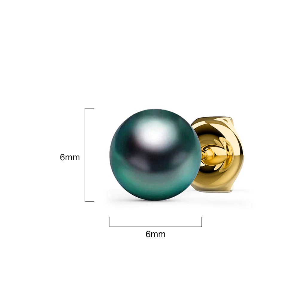 Krystal Couture Purity Pearl Stud Earrings Embellished with Swarovski Crystal Iridescent Tahitian Look Pearls