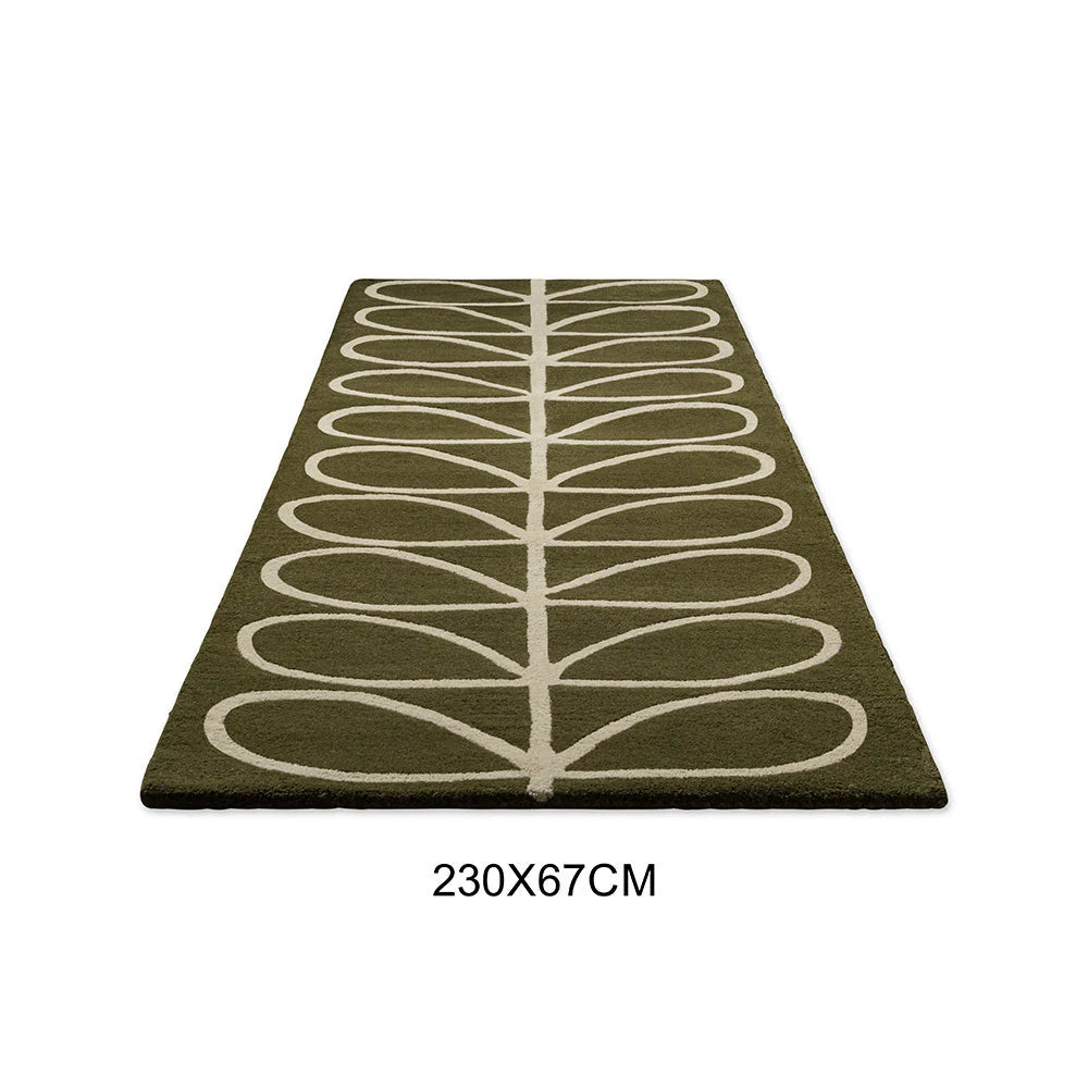 Orla Kiely Linear Stem Olive 060501 Runner Rug