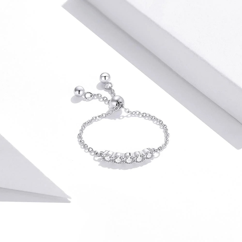 Adjustable Solid 925 Sterling Silver Ring
