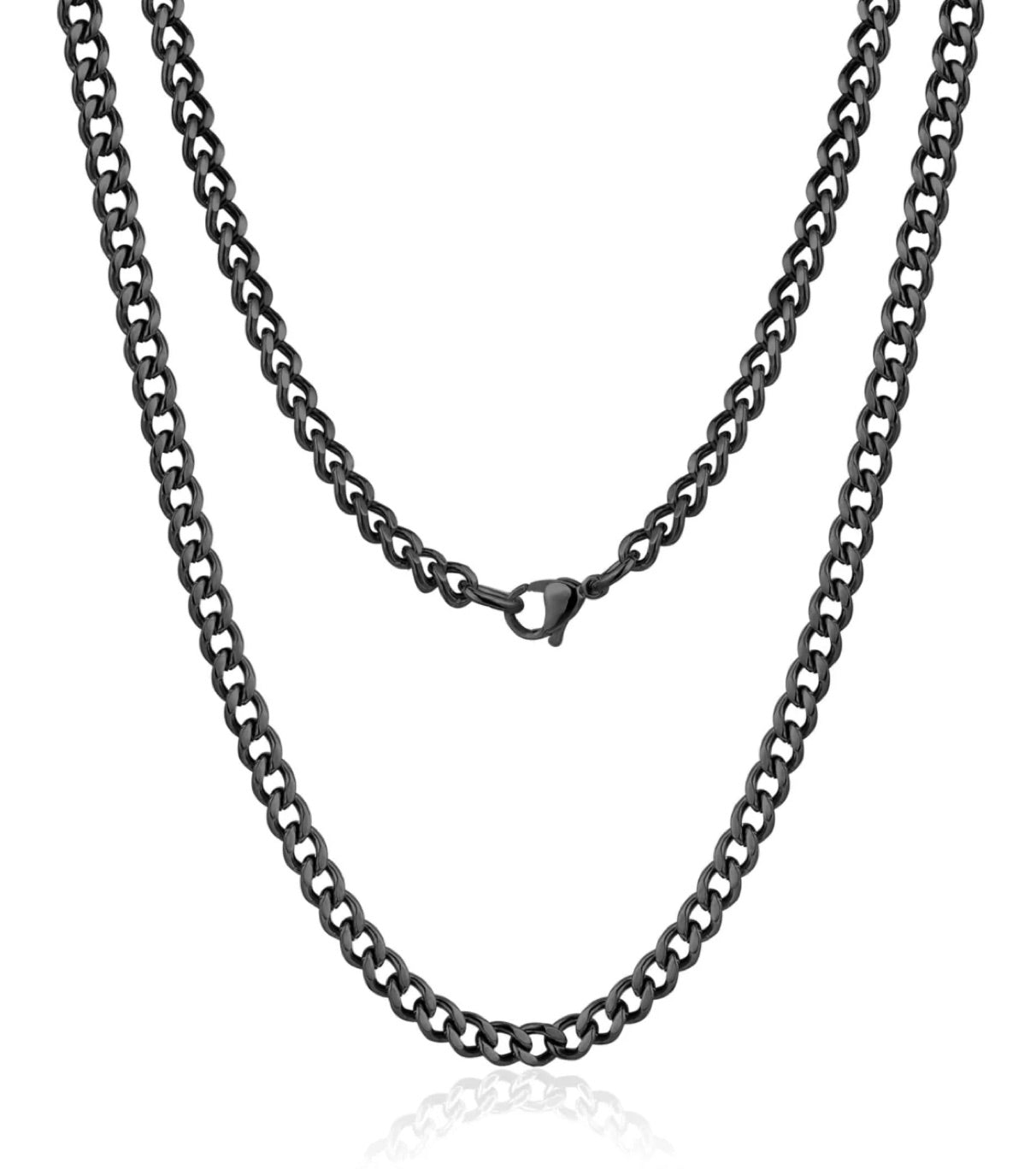 Stephen Oliver Black Classic Link Necklace