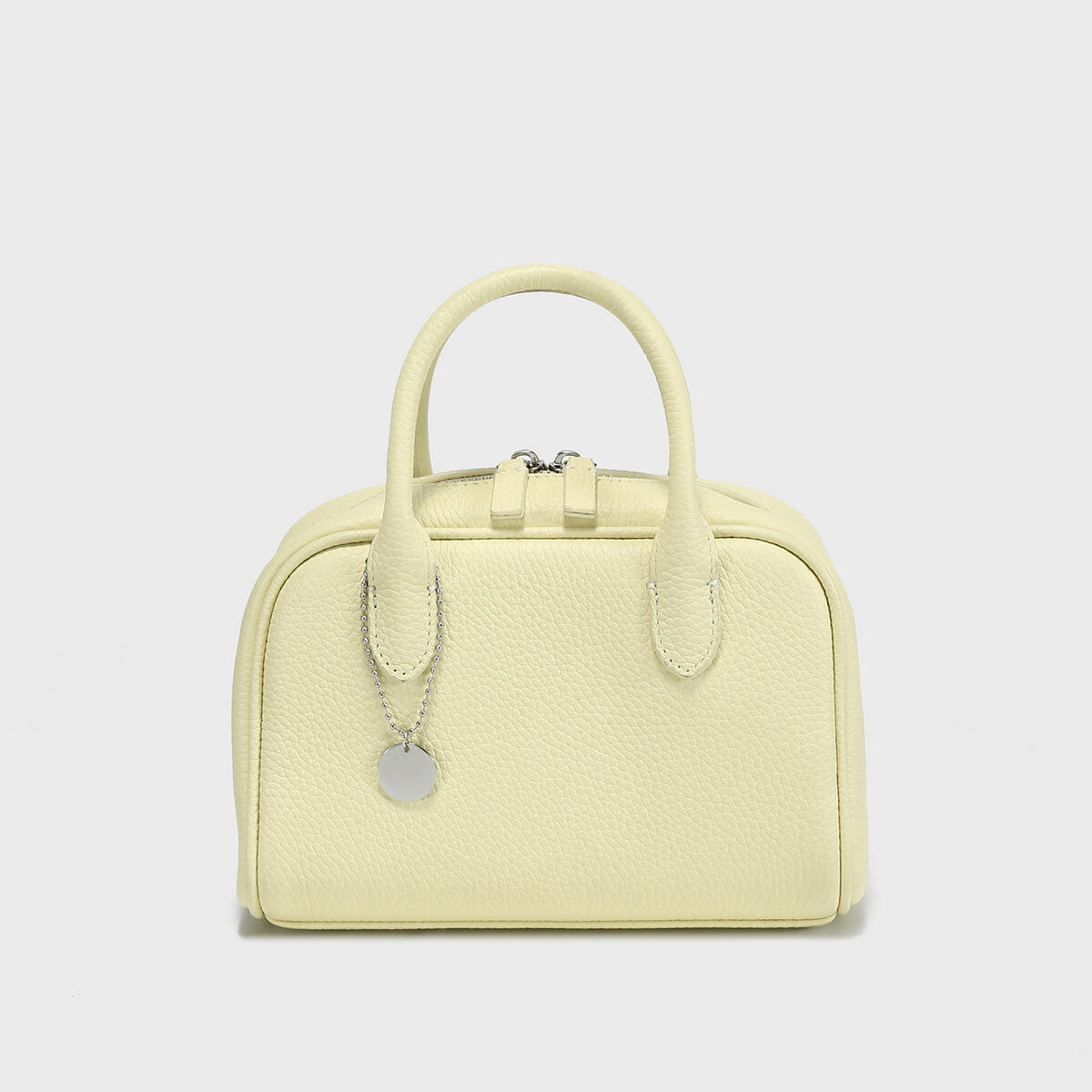 TOGO Leather Mini Bowling Top-Handle Bag - Yellow