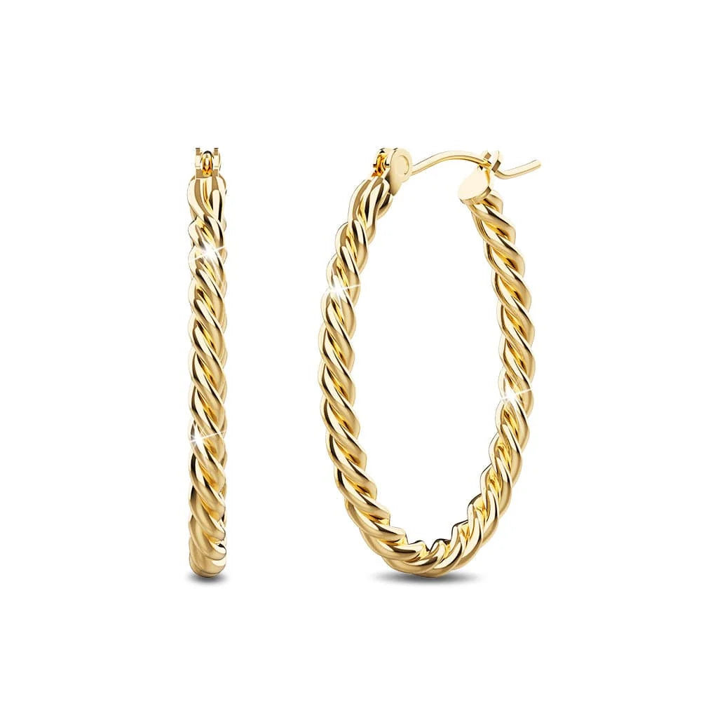 Bullion Gold Mellenum Hoop Gold Layered Earrings