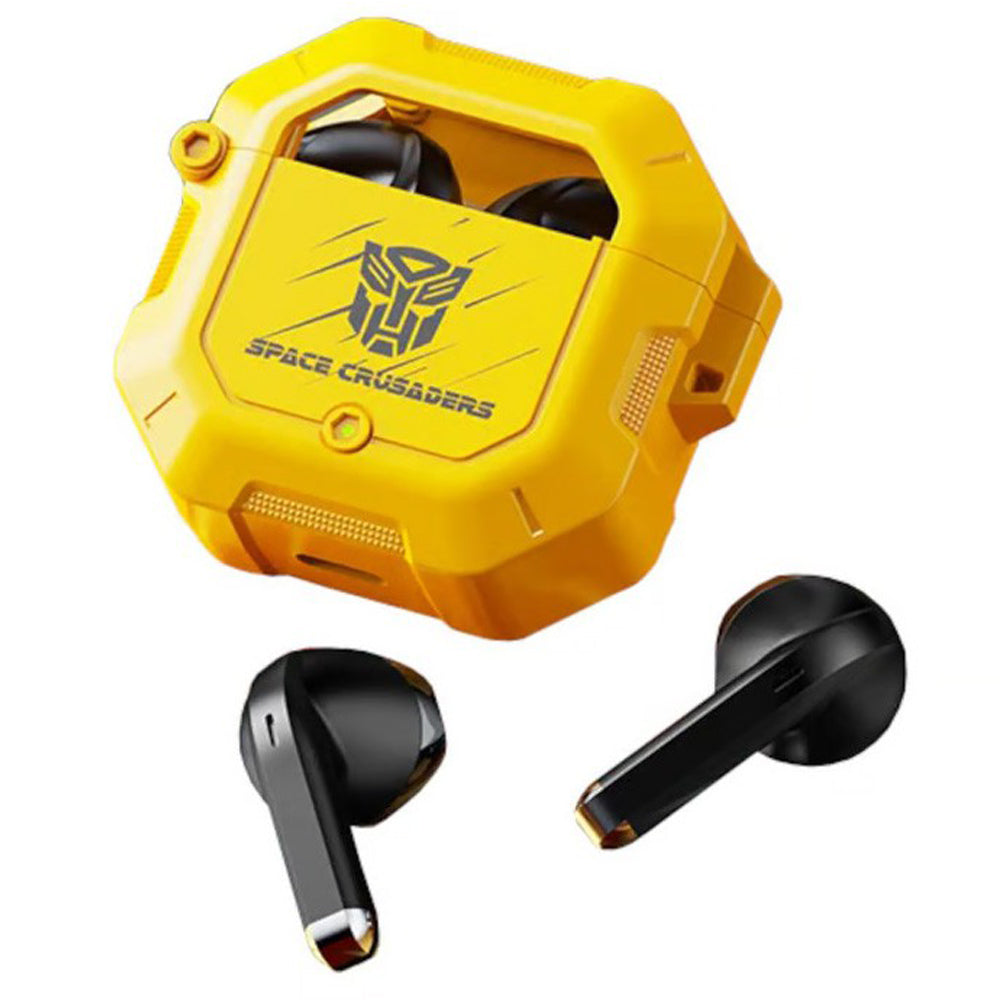 Transformers TWS Wireless Earbud Earphones Bluetooth V5.3 Noise Reduction TF-T12 - Yellow