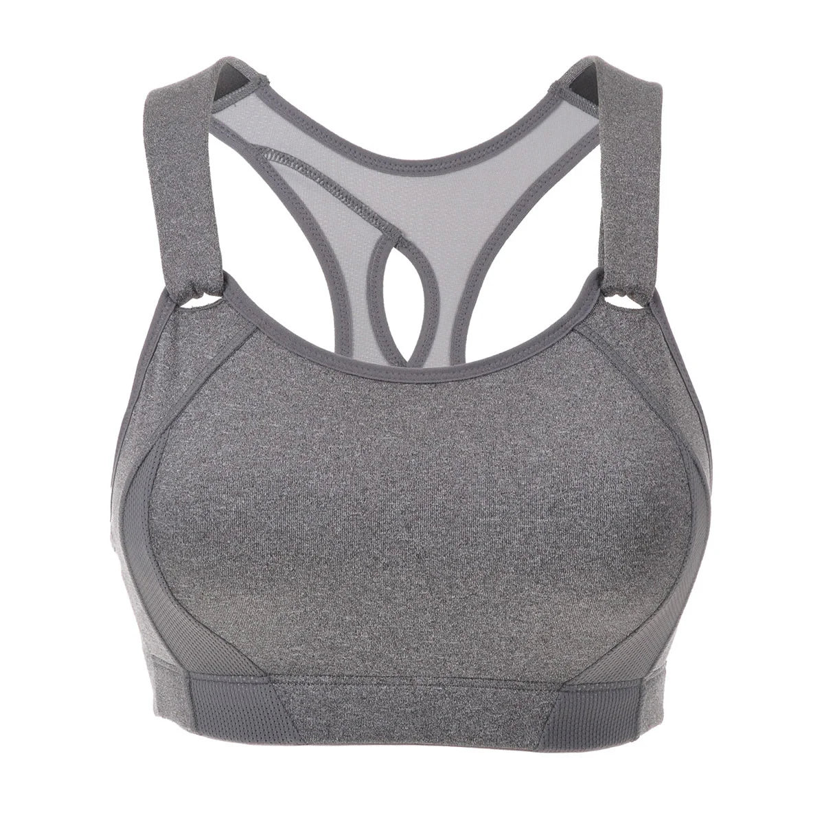 High Impact Lightly Padded Wireless Active Bra - Grey