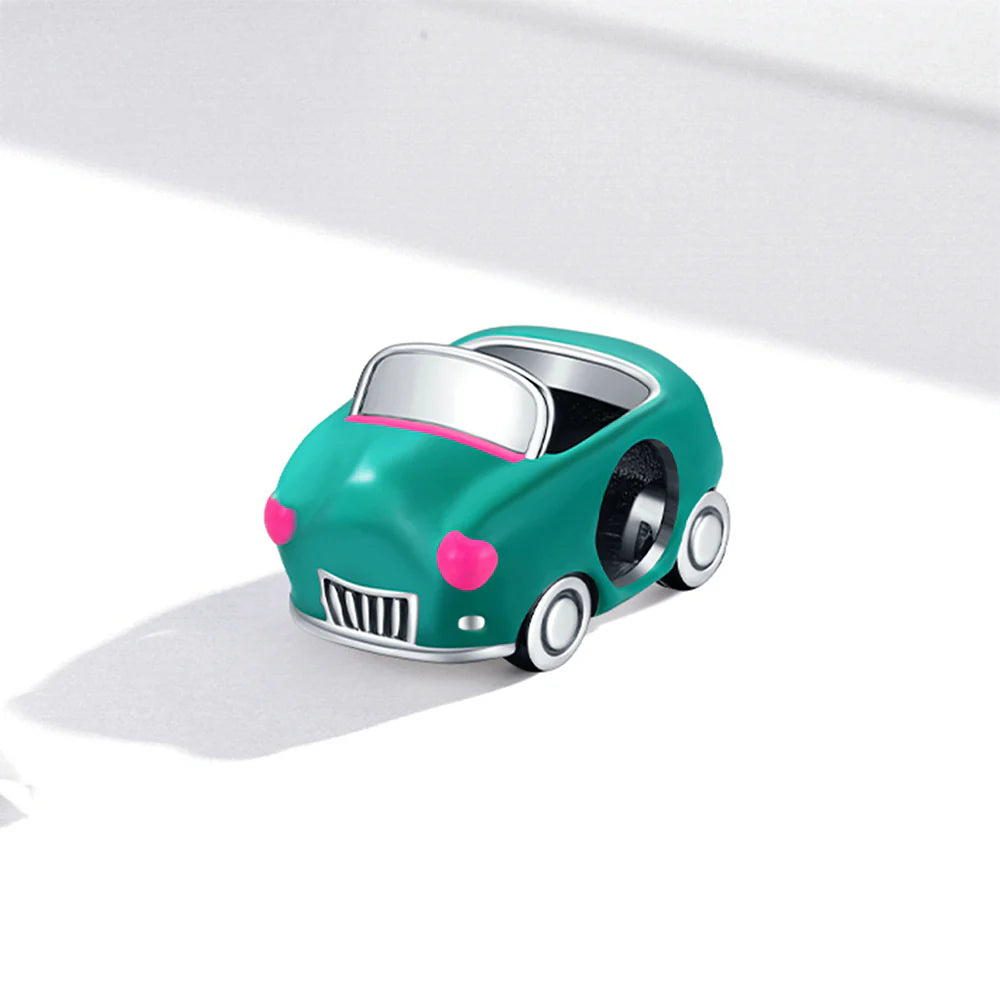 Solid 925 Sterling Silver Vintage Car Pandora Inspired Bead Charm