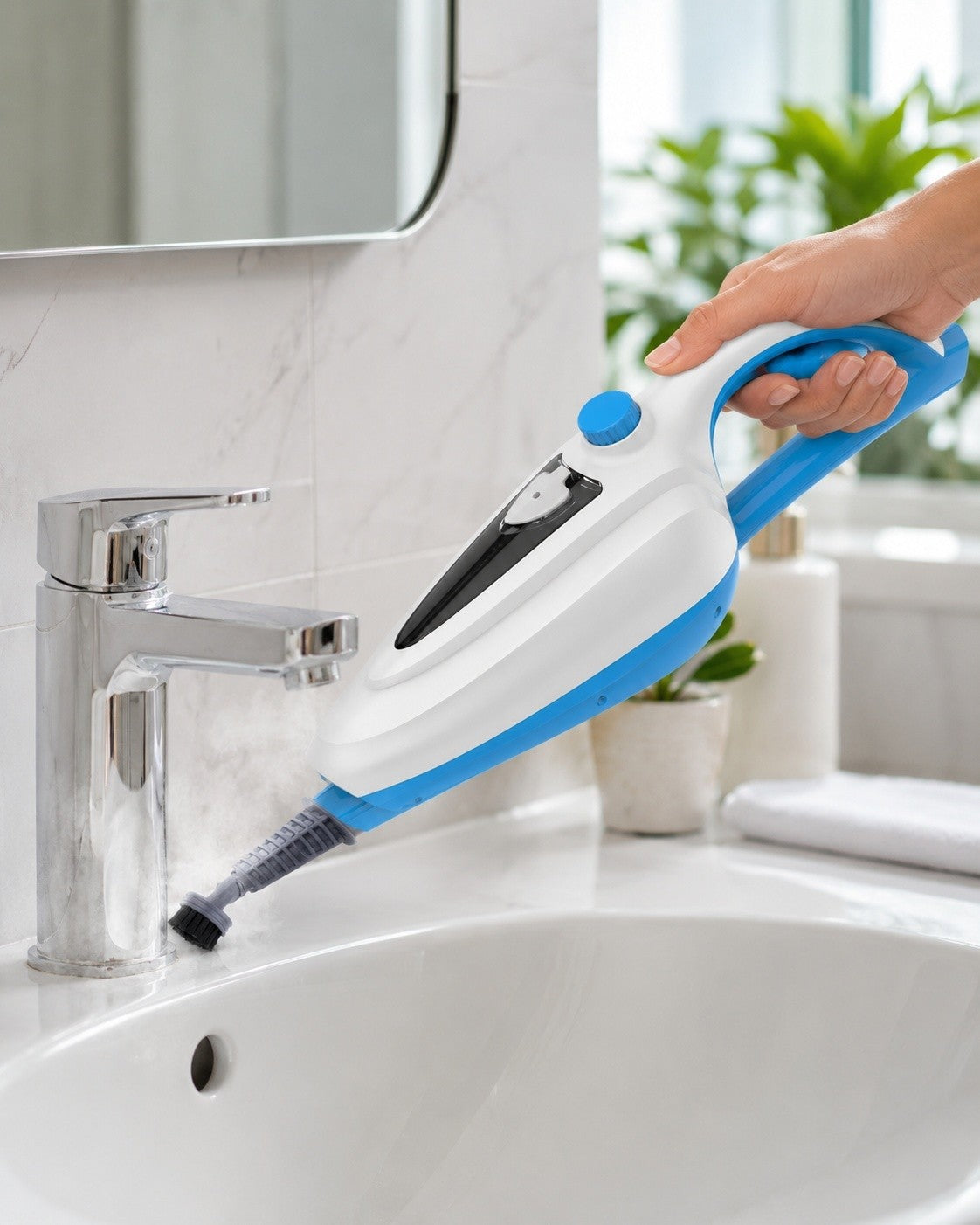 MyGenie 10 in 1 Steam Mop - Blue / White