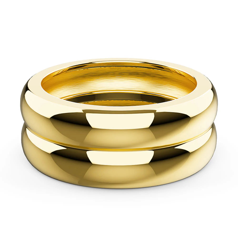 Bullion Gold Twin Gleam Radiant Fusion Gold Layered Ring