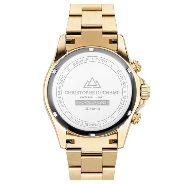 Christophe Duchamp Grand Mont - Black Dial & 316L Stainless Steel Strap