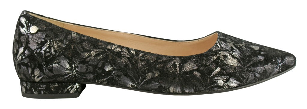 Bosccolo Womens Ballerina - Black / Silver