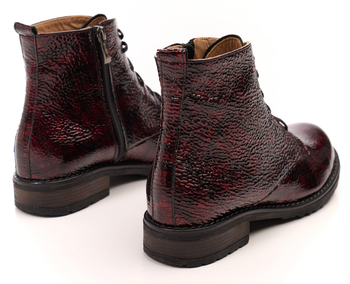 Bosccolo Womens Ankle Boots - Burgundy
