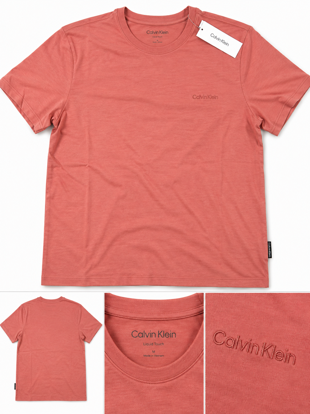 Calvin Klein Jeans Men's Solid Liquid Crew Neck Tee - Light Mahogany