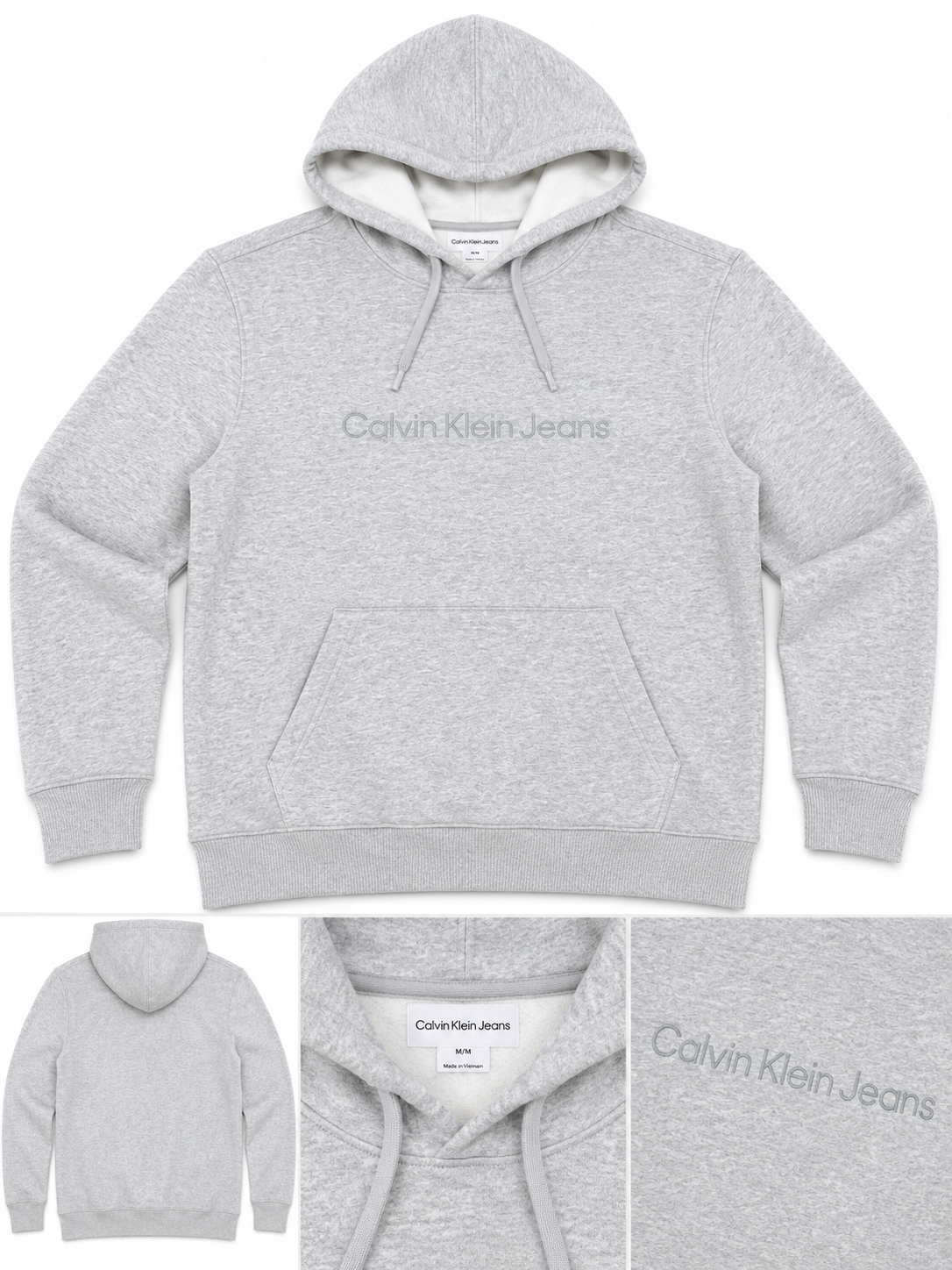 Calvin Klein Men's Standard Fleece Po Hoodie - Heroic Grey Htr