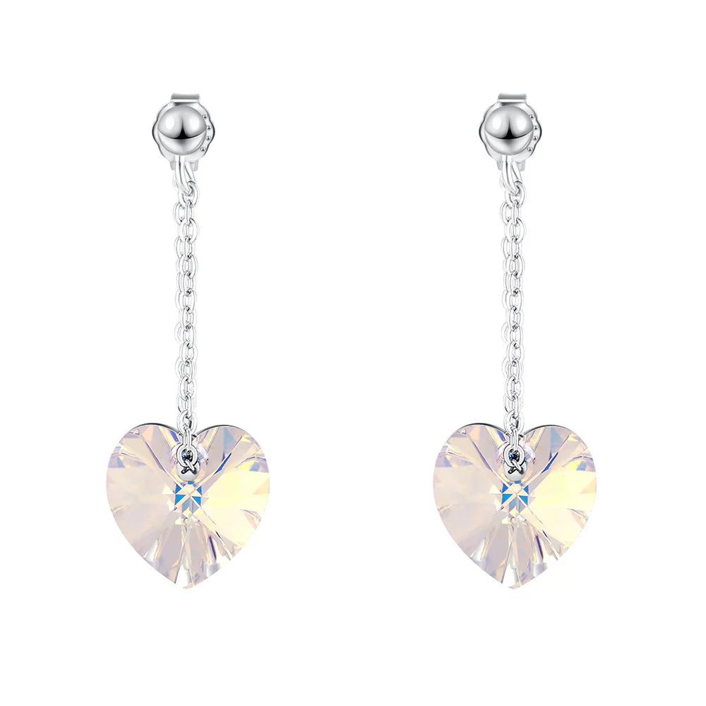Krystal Couture My Love Dangle Earrings Embellished with Crystals from Swarovski Moonlight