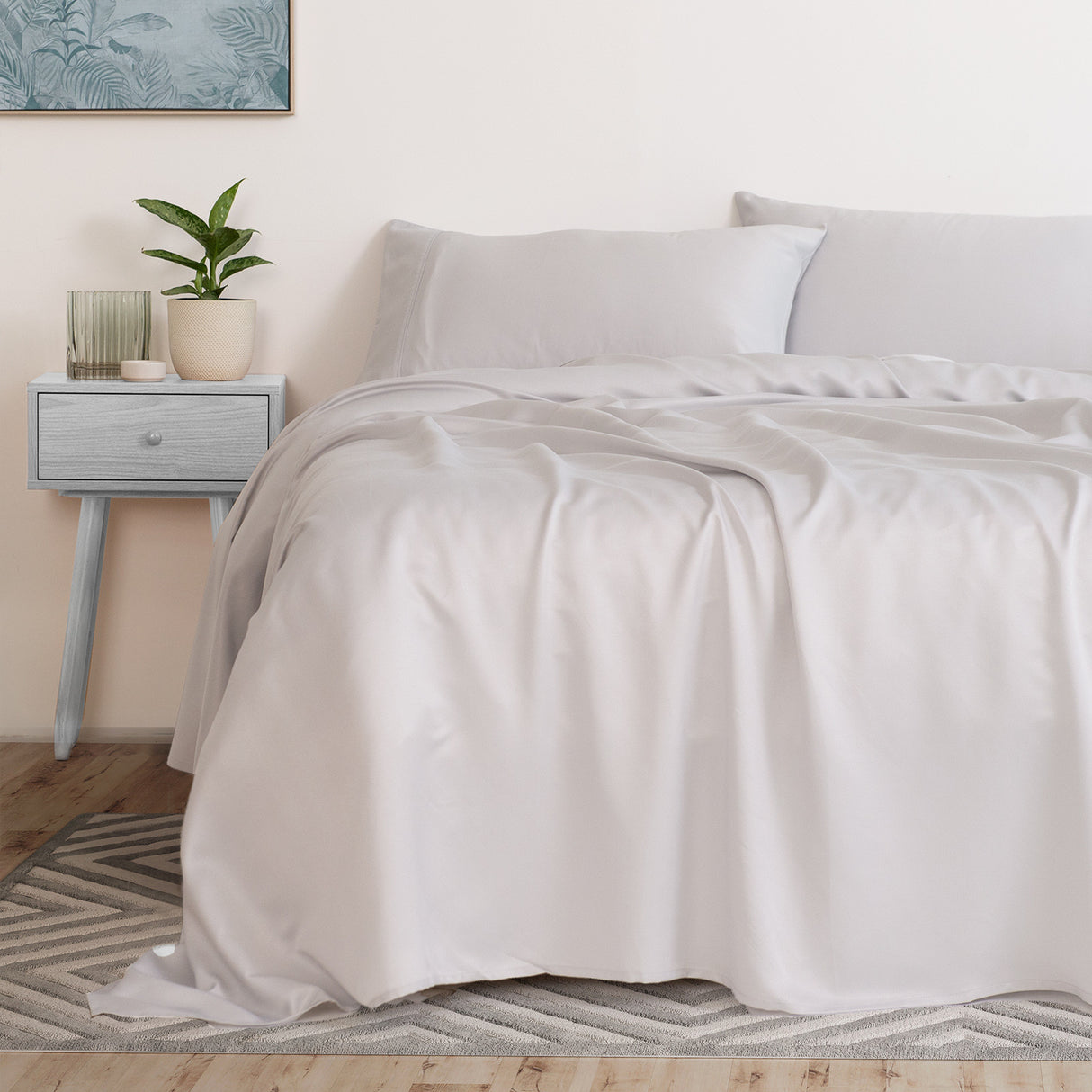 Royal Comfort 3000tc Bamboo Cooling Sheet Set - King - Mid Grey