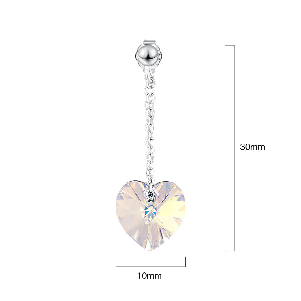 Krystal Couture My Love Dangle Earrings Embellished with Crystals from Swarovski Moonlight