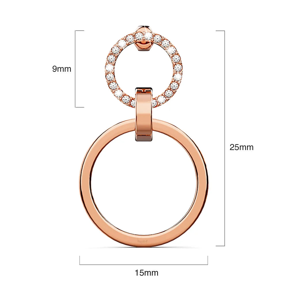 Boxed Orbit of Radiance Earrings & Beauty Bracelet Set with SWAROVSKI® Crystal in Rose Gold