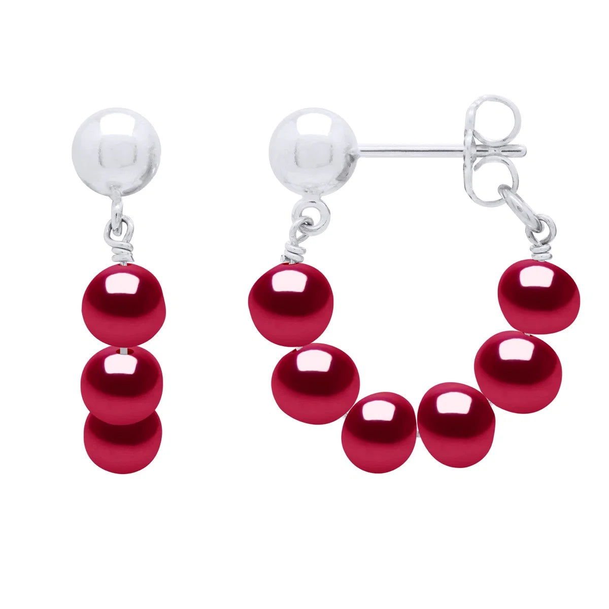 Drop Earrings 6 Pearl Drop Freshwater Pearl Sterling Silver 6-7mm Stud