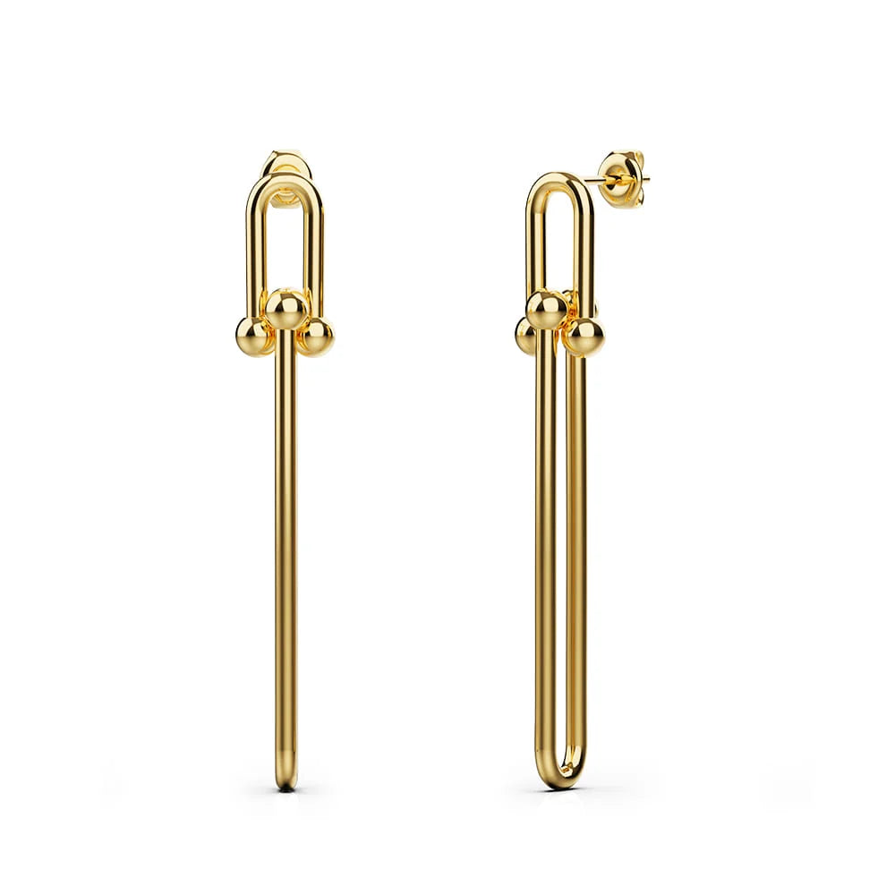 Bullion Gold Flaneur Dangly Stud Earrings