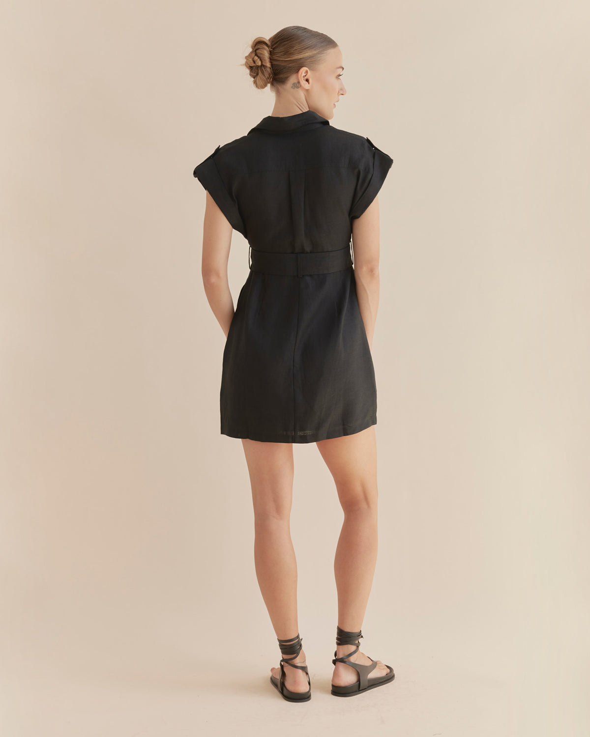 Amelius Esra Utility Mini Dress - Black