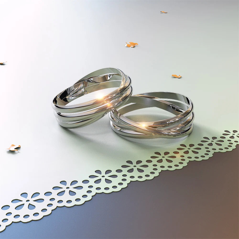 Solid 925 Sterling Silver Russian Love Ring