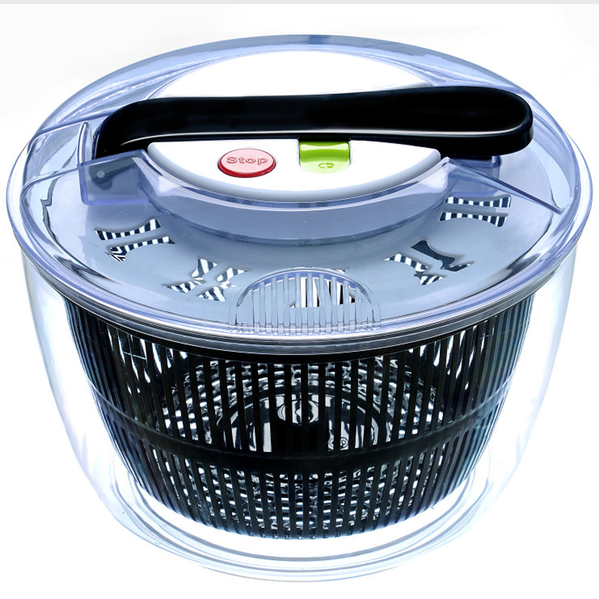 TODO Salad Spinner Vegetable Dryer Hand Lever Drainer Strainer Spinning Basket 5L Bowl Kitchen Tool