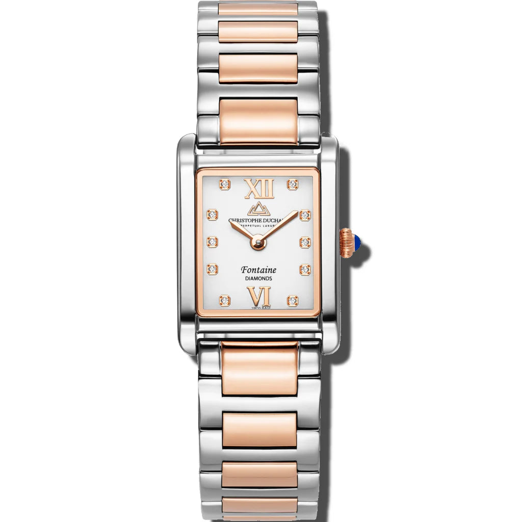 Christophe Duchamp Fontaine - White Dial & 316L Stainless Steel Strap