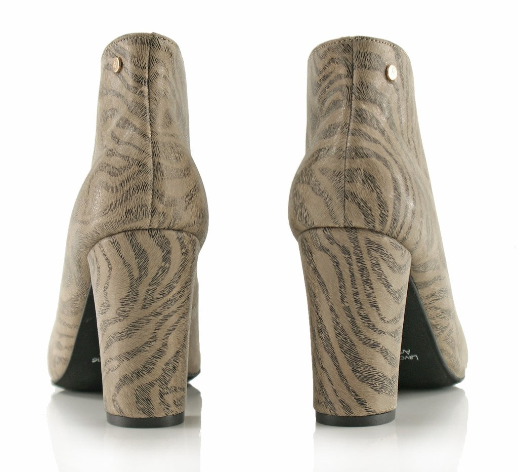 Bosccolo Womens Heel Boots Zebra - Beige
