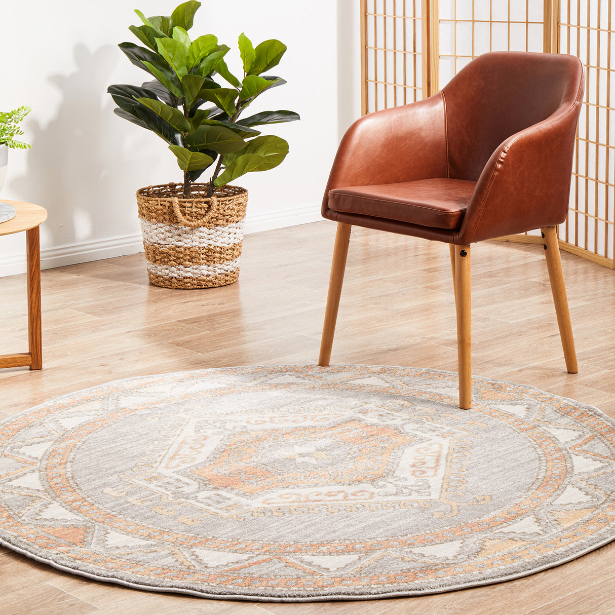 Mayfair Caitlen Grey Round Rug