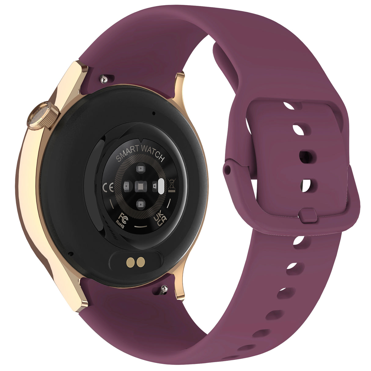 Bluetooth Smart Watch 1.43" Touch Screen Call Heart Rate Blood Pressure BT 5.3 - Purple Gold Wine