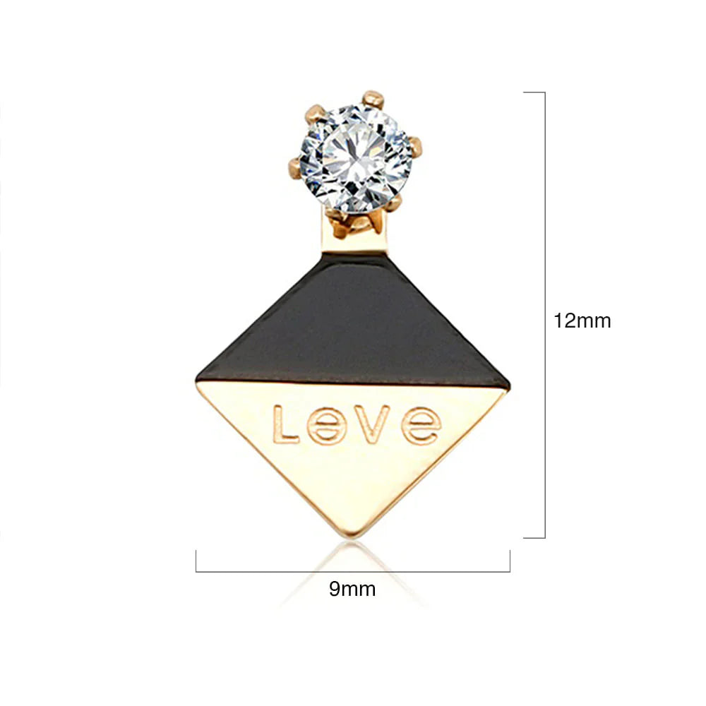 Bullion Gold Geo Love Earrings