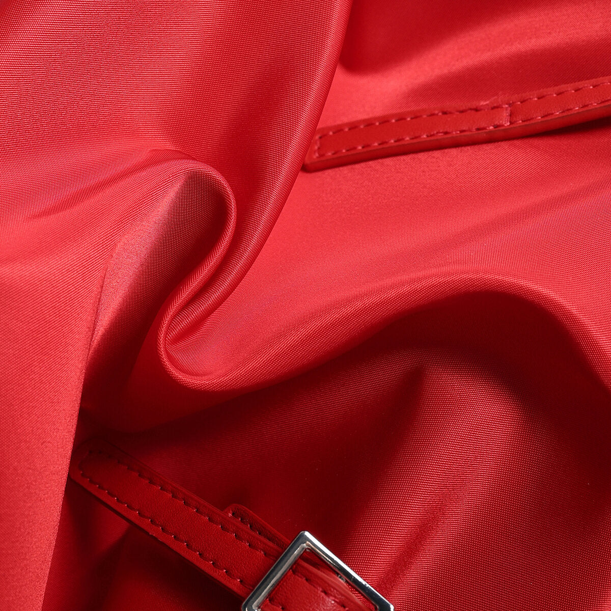 Nylon Boston Shoulder Bag - Red