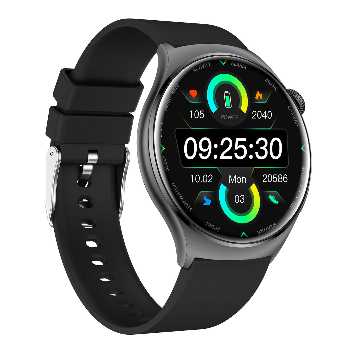 FitSmart Fusion 37mm Smartwatch AMOLED Display GPS Bluetooth