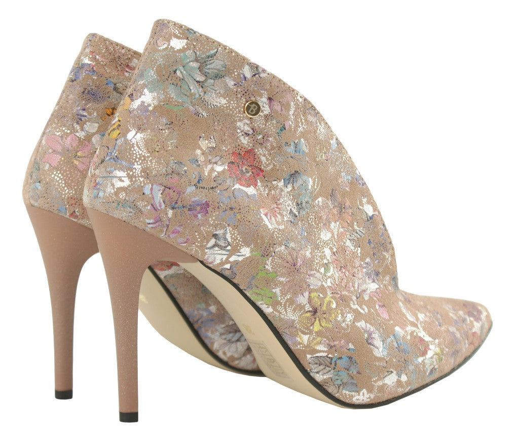 Bosccolo Womens Boots - Flowers On Beige