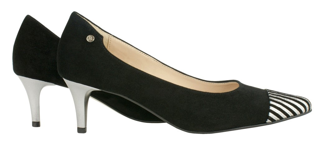 Bosccolo Womens High Heels - Black / Silver